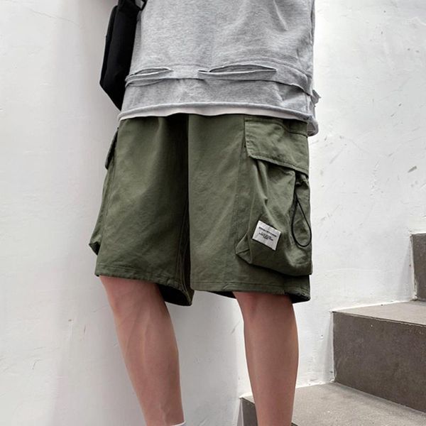 

2020 new men shorts zipper tactical shorts streetwear hip hip casual homme masculino short sweatpants1, White;black
