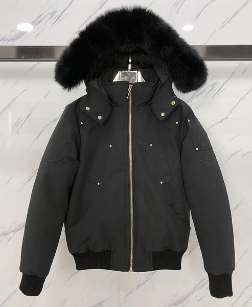

new style men casual down jacket down coats mens moose outdoor warm man winter coat outwear jackets parkas canada knuckles doudoune, Black