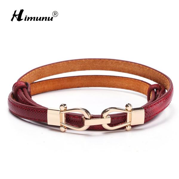 

thin belts for women fashion woman leather belt designer cowskin woman belts for dress, Black;brown