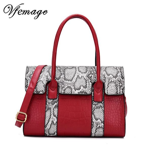 

vfemage luxury women handbags designer snake pattern ladies tote bag crossbody for women shoulder bag female bolsos mujer