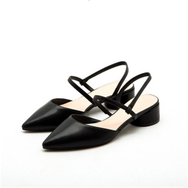 

sandals straps med comfort shoes for women slip-on loafers summer women's shallow mouth large size suit female beige, Black