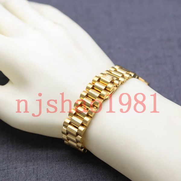 

luxury fashion bracelets for womens mens watch style cuff bracelet stainless steel mens jewelry, Black;brown