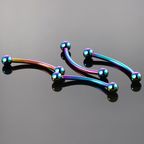 

10pcs/lot g23 titanium long industrial barbell ring tongue bar tragus helix ear piercing body jewelry tongue piercing 16g q sqctqk, Silver