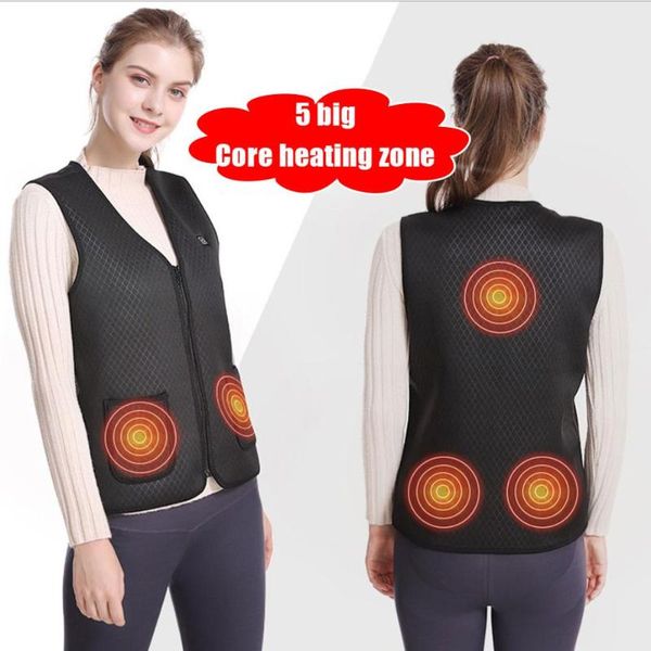 

outdoor t-shirts women's warm vest infrared heated men hunting winter thermal clothing coat heater waistcoat for hiking fishing, Gray;blue