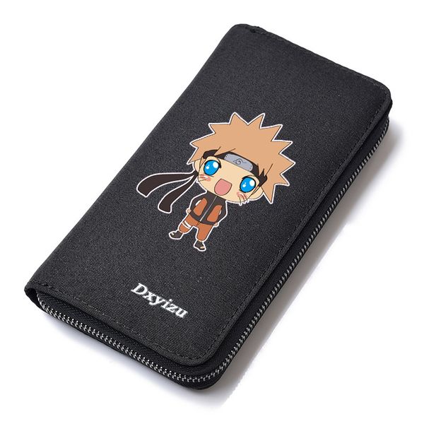 

cartoon designer uzumaki naruto wallets men vintage large capacity male purse card holder long clutch man canvas wallet