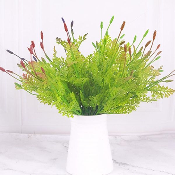

decorative flowers & wreaths 2 lavender flower fork bouquet european provence garden artificial romantic wheat simulation decoration1