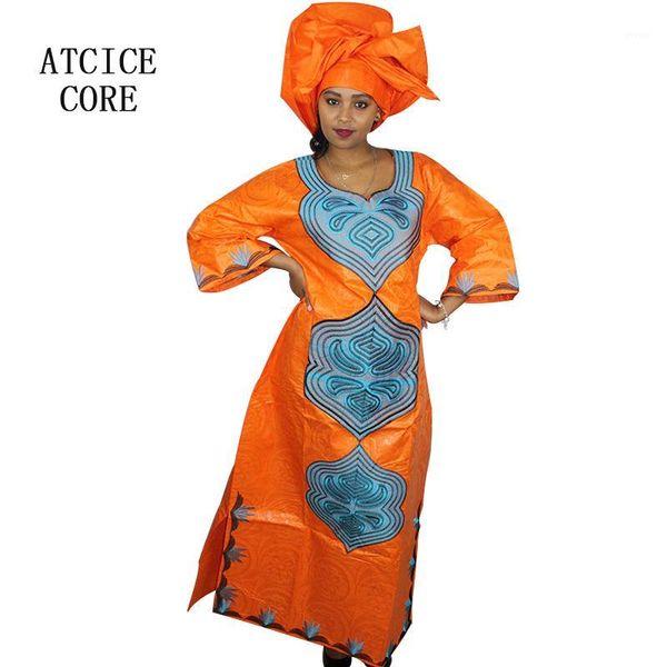 

african design dress for woman bazin riche embroidery long dress la0631, Red