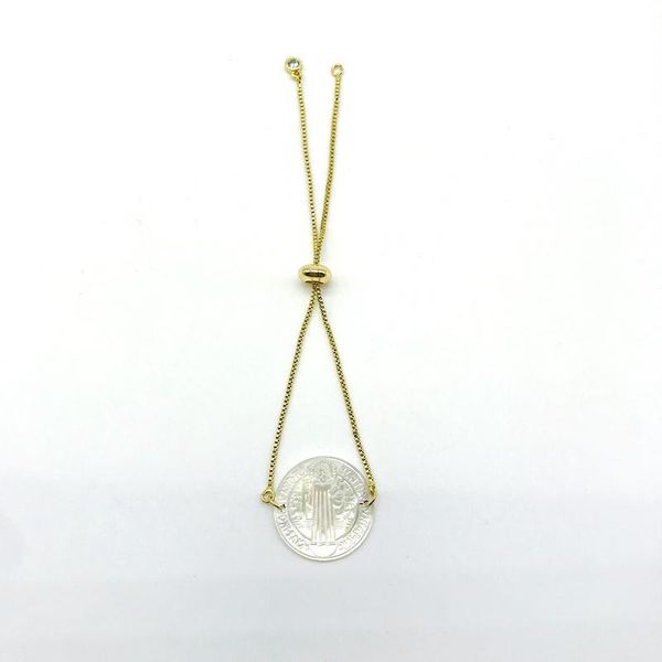 

5pcs/lot religion jewelry san benito jesus shell tennis chain bracelets, Black