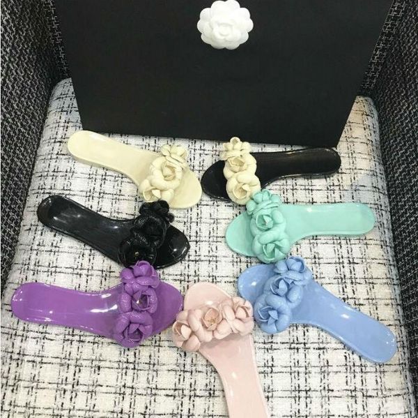 

designer slippers women flower buty damskie leather women shoes luxury slides summer sandalias mujer soft fashion sandalias, Black