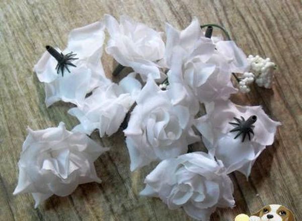 

white crimping rose head wedding silk decoration flower ball flower arrangement 5.5cm wmtqszt dayupshop