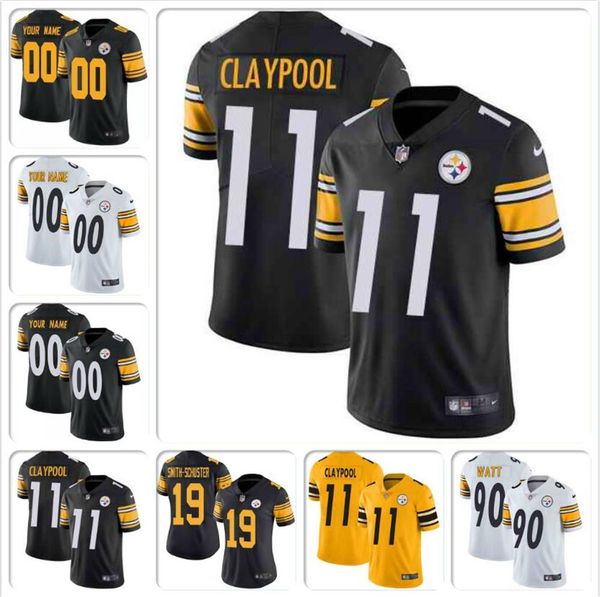 

chase claypool juju smith-schuster tj watt jersey alejandro villanueva ben roethlisberger custom ameircan football jerseys official sa, Black