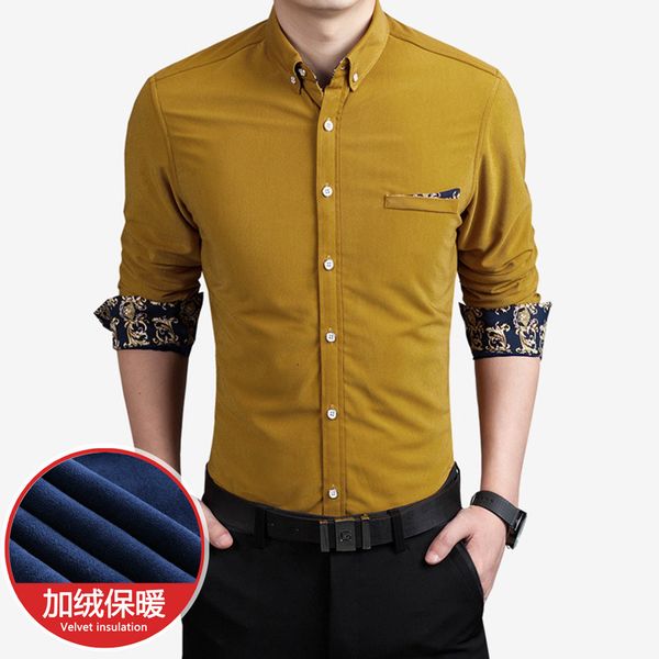 

corduroy thermal shirt for men in autumn and winter 2020, White;black