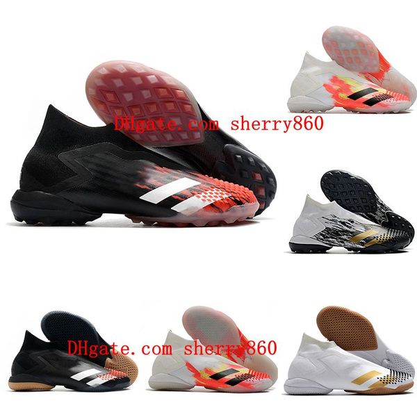 

2021 mens soccer shoes preator mutator 20+ tf in cleats indoor turf football boots scarpe da calcio quality arrival