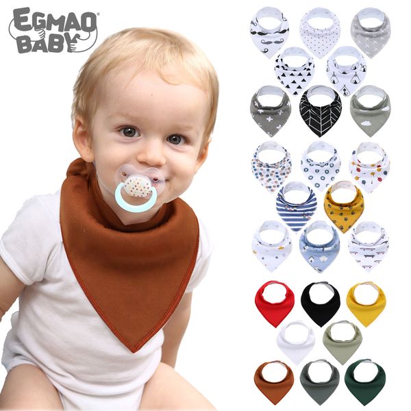 

baby bandana drool bibs 8-pack bibs set for drooling & teething 100% organic cotton newborn absorbent hypoallergenic bibs y200710