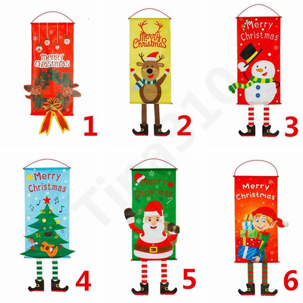 

xmas hanging flag pendant merry christmas decor home window decoration christmas door ornament 2020 new year gift 200pcs