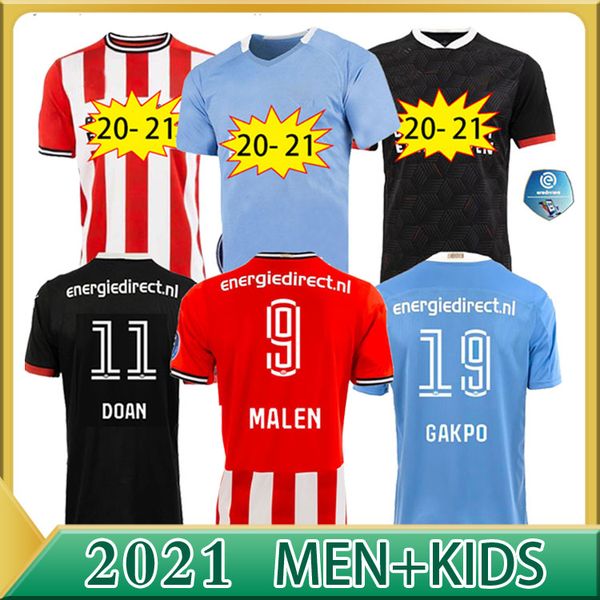 

new 20 21 psv eindhoven soccer jersey 2020 2021 football shirt malen camisa de futebol ihattaren dumfries gakpo bruma lammers home, Black;yellow