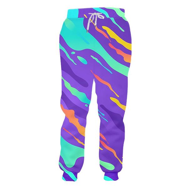 

ifpd asian size 3d pants colorful stripes printed men's jogger pants causual harajuku plus size custom trousers dropshipping, Black