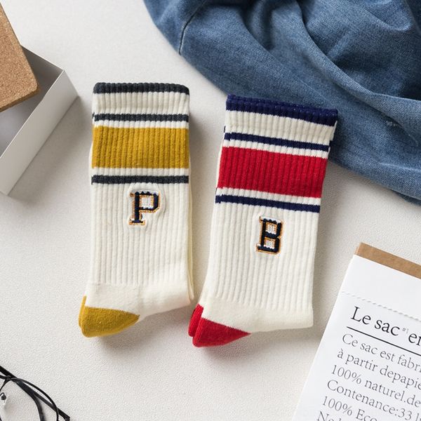

i3e01 caramella new and autumn winter 0rwao letter embroidered embroidery embroideryterry men's socks thickened men's socks mid-ca, Black