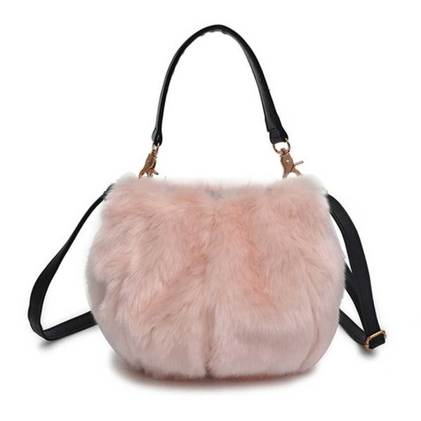 

new bag showecomfort01 bag bucket 2019 fur women's fashion handbag q1116