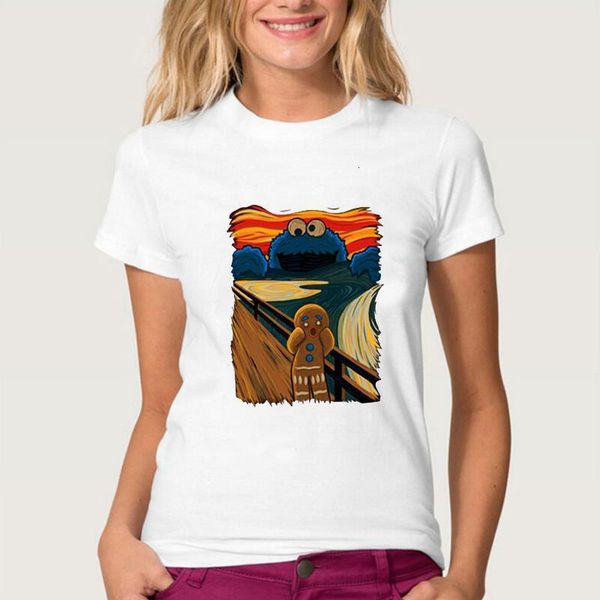 

zoganki summer new fashion t shirt women harajuku short sleeve cute femael graphic tshirt cartoon tees female t-shirts, White