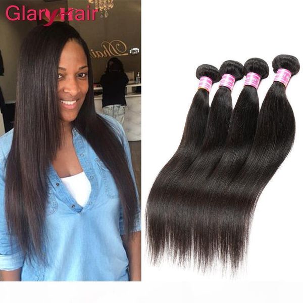 

ex-factory price brazilian hair bundles silky remy straight human hair extensions malaysian indian peruvian virgin hair bundle deals, Black