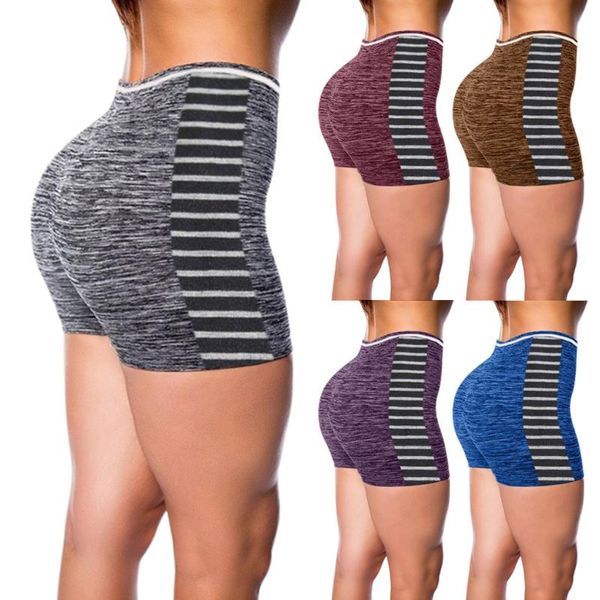 

yoga outfits high waist sport gym shorts women quick dry workout breathable scrunch running training tight elastic #g3, White;red