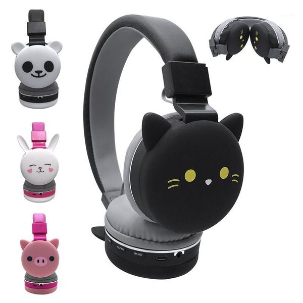 

wireless cat ear headphones bluetooth young people kids foldable stereo headset 3.5mm plug with mic fm radio1
