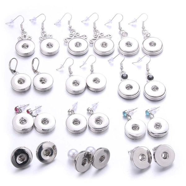 

2020 new 18mm snap jewelry fashion vintage snap earrings for women fit 18mm snap button earrings for women earrings q bbyvyc, Golden