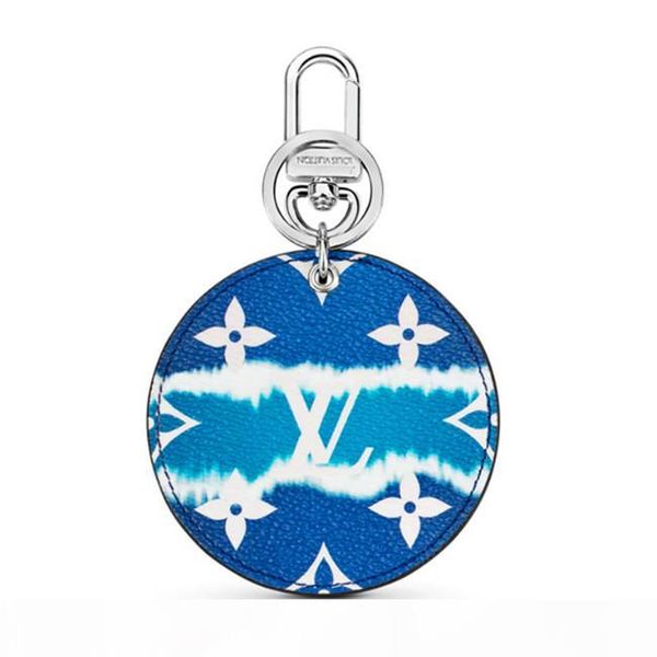 

2020 бригадная кожаная цепочка для ключей радуги порошок ключей кольцо мужские и женские цепочки ключей старый печатный шахмат, Silver