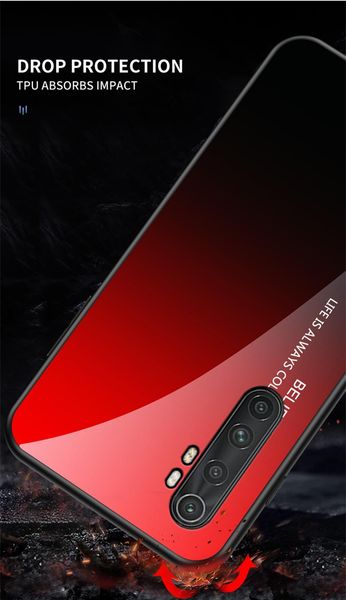 

gradient color tempered glass phone case for xiaomi mi note 10 lite mi 10 lite mi9 cc9 mix 3 jllnol xjfshop