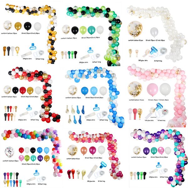 

113pcs multicolor balloons arch garlands sets confetti latex balloons chain floral garland wedding decoration birthday party set 1027
