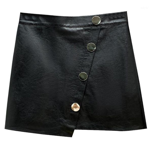 

black pu leather mini plus large size female korean vintage women's pencil skirts woman clothes lady trendy 2020 summer d03011