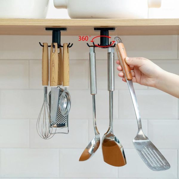 

kitchen gadgets accessories bath hook wall mounted 360Â° rotating coat hanger household multifunction hook rotating hanger1