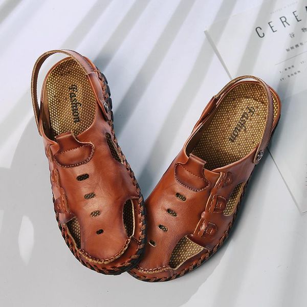 

ete 2020 verano sandal hombre herren casual rasteira sandalias sandals masculina summer men work erkek sandalen male para mens1, Black