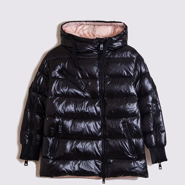 

woman male down coat man white duck down jacket parka puffer coat outerwear solid overcoat winter warm lammy thick outdoor snowboard luxury, Black
