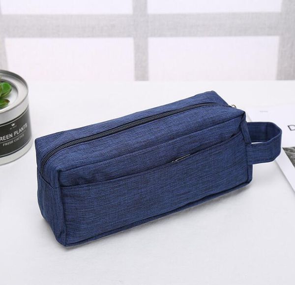 

dhl 50pcs women men pvc grey plain large capacity sport cosmetic bag outdoor