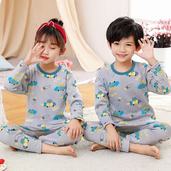 

underwear winter long new set cloth sve autumn trousers plus cashmere thickened warm class a children's lcsz20s8, Blue;red