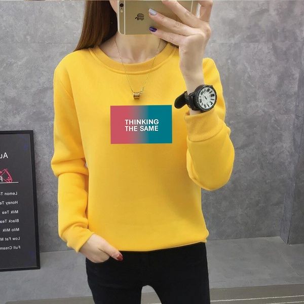 

письмо yamtn 2020 wome ватки зимы и корейский стиль крупных женщин напечатанный круглый пальто woolsweater woolneck топ студент случайный св, Black