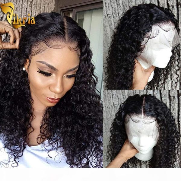 

pre plucked curly human hair wig brazilian remy 360 lace wig 8~24 inches 130%~180% density with baby hair pre plucked hairline long cheap, Black;brown