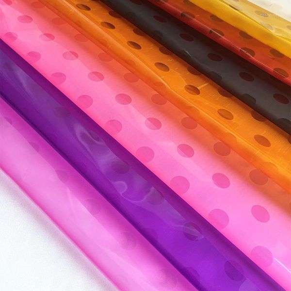 

new dot pattern half transparent plastic flower packaging paper waterproof bouquet gift wrapping material 20 sheets/pack1