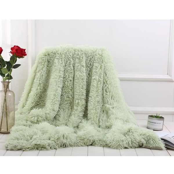 

blankets grass green shaggy faux fur throw blanket for couch cuddly bed plush children kids bedroom decoration sky blue