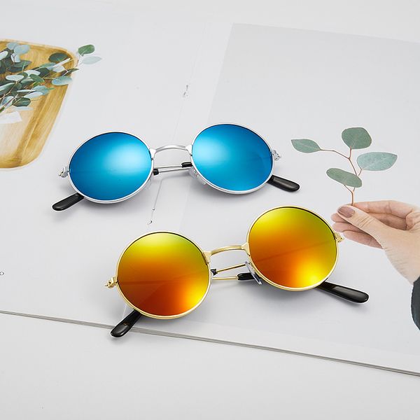 

sun glasses fashion retro lens round women alloy sunglasses female eyewear frame