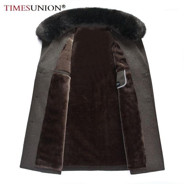 

winter coat men woolen jacket men's fashion business thicken trench coat men's casual classic men overcoat1, Black