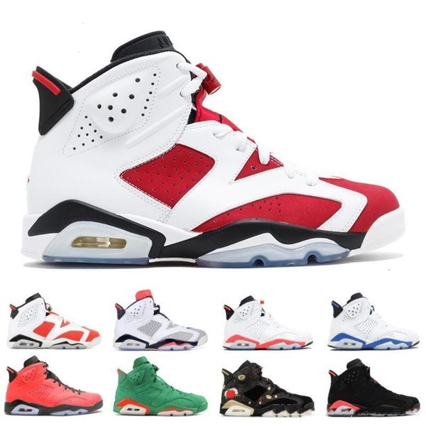 

new 6 shoes infrared carmine men women 6s toro hare oreo olympic chrome sport blue unc angry bull s black cat j6 sneakers hot