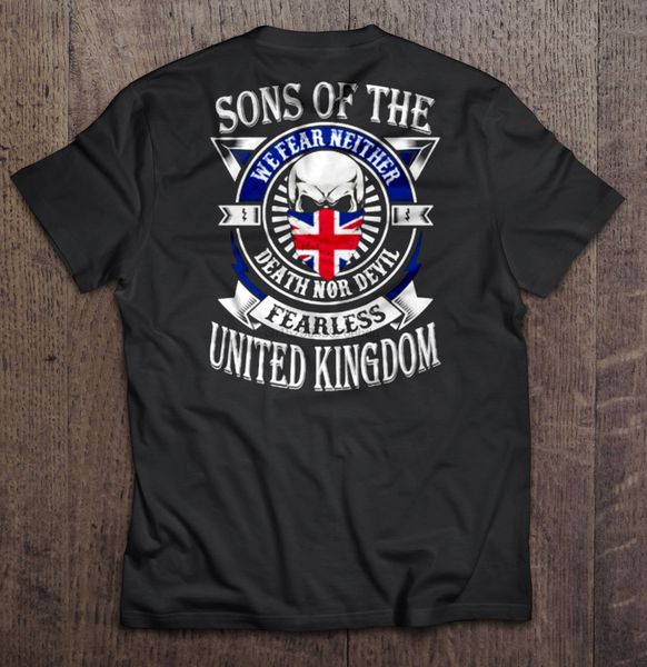 

men t shirt sons of the united kingdom we fear neither death nor devil fearless women t-shirt sport hooded sweatshirt hoodie