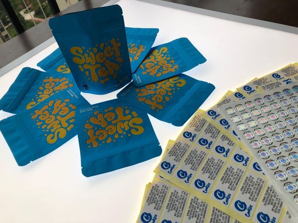 

blue edibles cookies tea packaging bags california flower mylar 3.5-7g sweet wmtvii bdedome