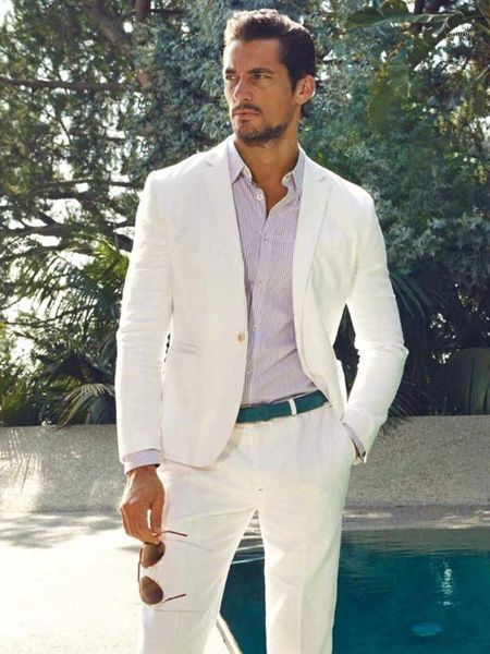 

anniebritney white 2 piece slim fit men formal suit tailor made groom wedding tuxedo 2 piece prom wedding business men suit set1, White;black