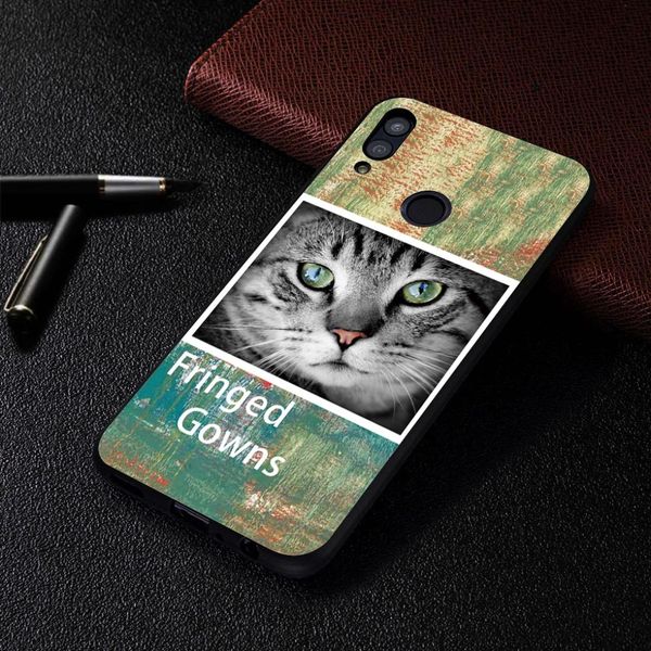 

cat painted pattern soft tpu case for huawei p smart