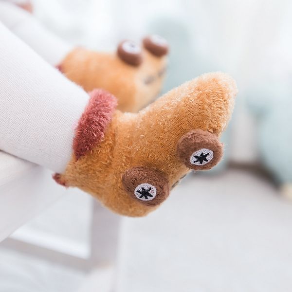 

spring and autumn new cute cartoon car feather yarn baby infant socks newborn boys girls anti-slip floor toddler socks colorful y201009, Pink;yellow