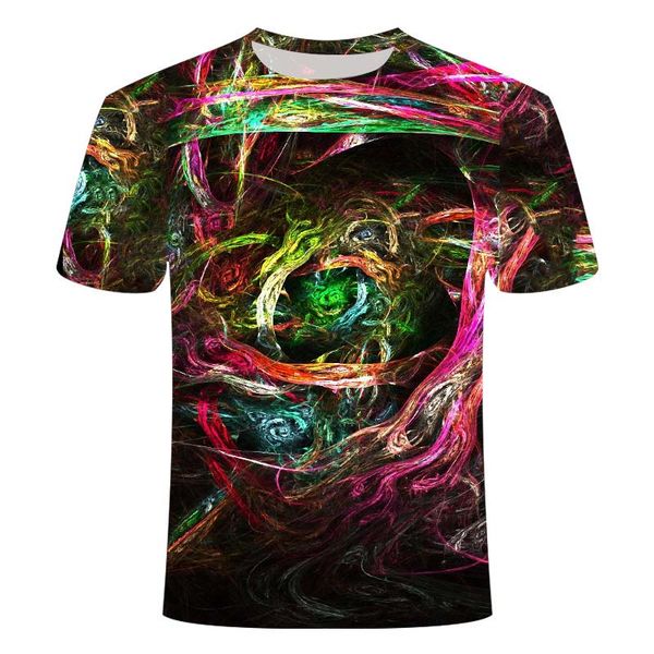 

geometric figure swirl dizzy 3d hypnotic summer colorful t- 3d print shirts harajuku humor plus size men clothing